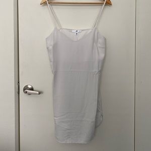 Never worn, white slip dress
